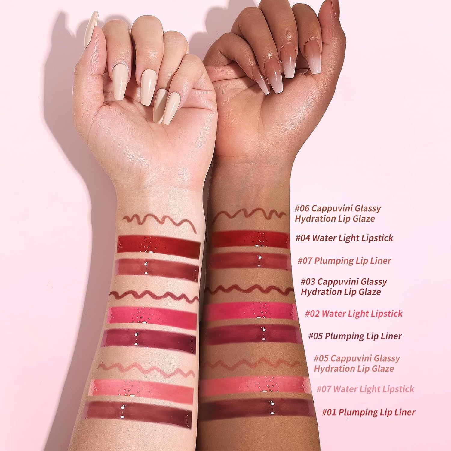 image:imageKIMUSE 3 Pack Lip Combo Set Lip Liner Lipstick amp Gloss Sweet Fig SetSweet Fig Set