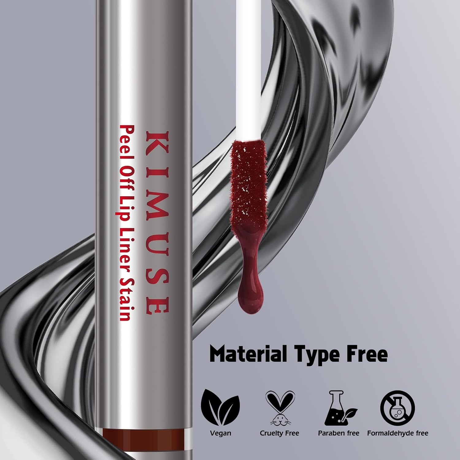 image:imageKIMUSE Peel Off Lip Stain LongLasting Lip Tint Vitamin E TransferProofNude Pinky