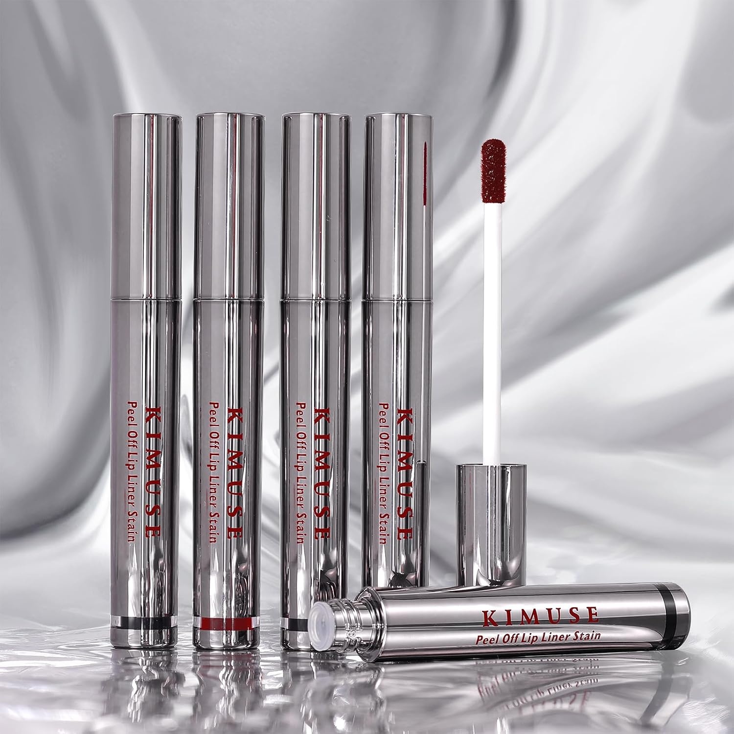 image:imageKIMUSE Peel Off Lip Stain LongLasting Lip Tint Vitamin E TransferProofNude Pinky