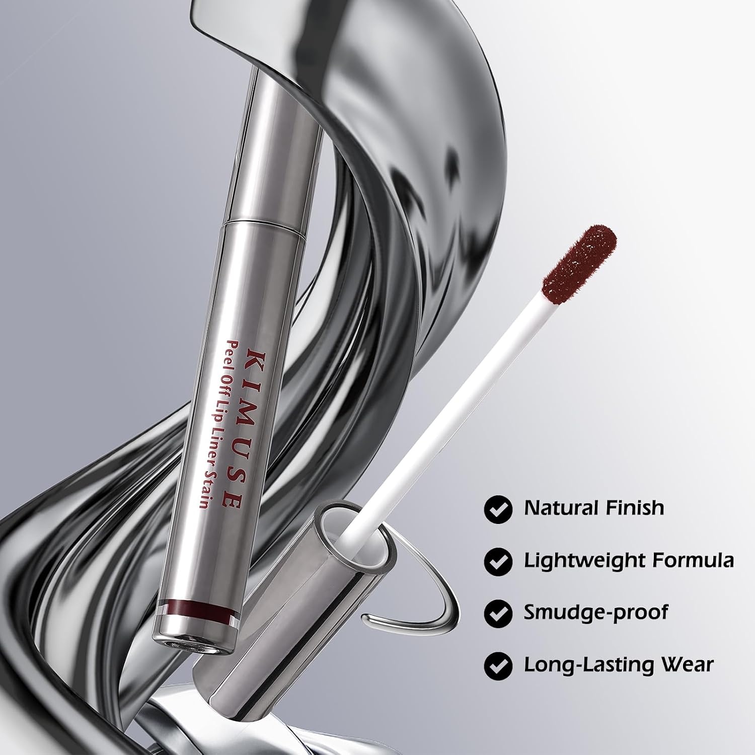 image:imageKIMUSE Peel Off Lip Stain LongLasting Lip Tint Vitamin E TransferProofNude Pinky