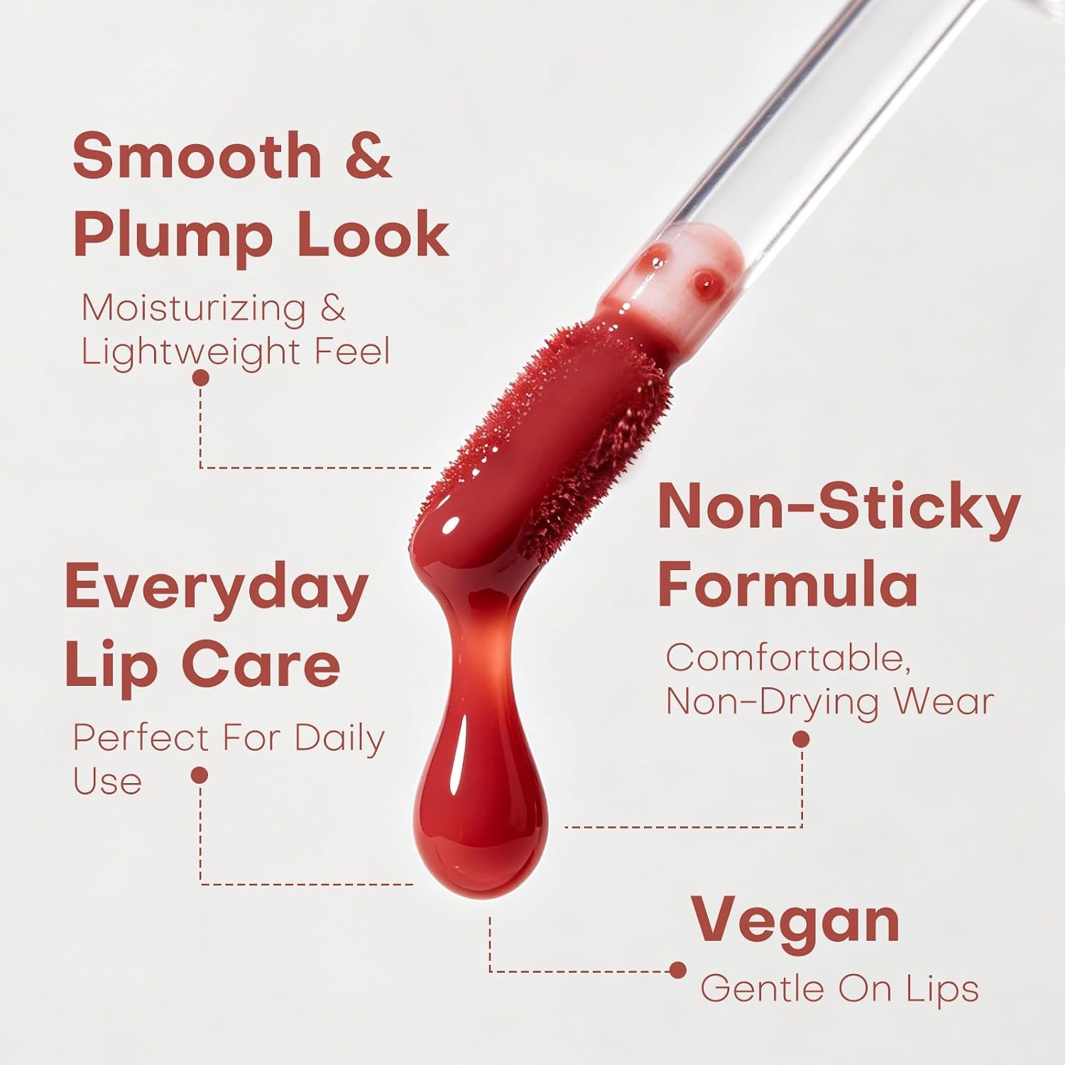 image:imageKIMUSE Water Gel Lip Tint 6Colors Set Highly Pigmented Glossy Lip Stains6PCS