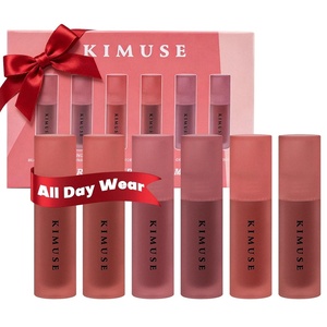 KIMUSE Water Gel Lip Tint 6-Colors Set, Highly Pigmented Glossy Lip Stains(6PCS)